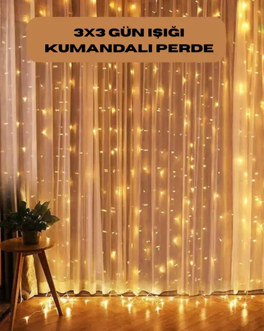 8 Fonksiyonlu Uzaktan Kumandalı Günışığı Perde Peri Led Dekoratif Işık
