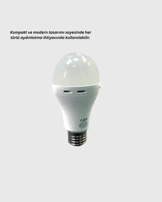 Acil Durumlar İçin Şarjlı LED Ampul 6400K Soğuk Beyaz 30 Watt