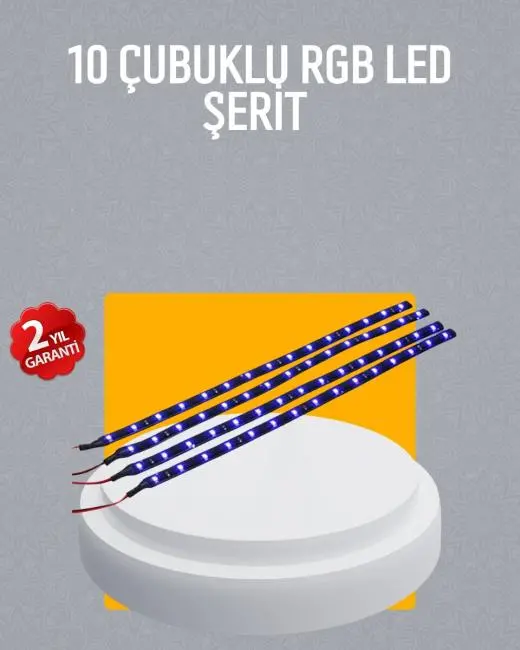 LED Yağmur Işığı Seti 10 Adet Meteor Çubuk Aydınlatma