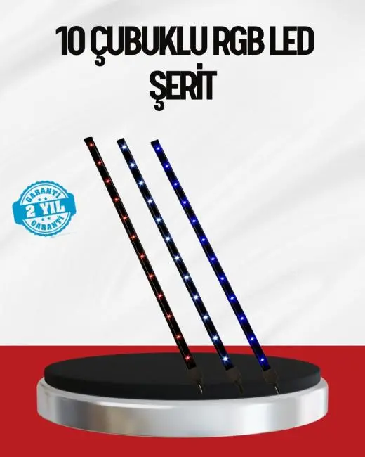 Kayan Yıldız LED Aydınlatma 10 Çubuk Dış Mekan Uyumlu