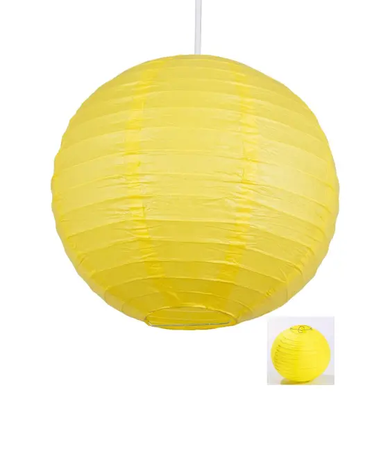 Dekoratif Çin Feneri – Kağıt Lamba - Sarı