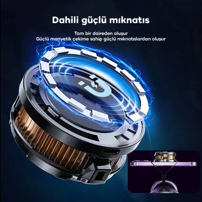 MEMO CX07 Manyetik/arka-klips Cep Telefon Soğutma Fanı Radyatör Soğutucu-(5775)
