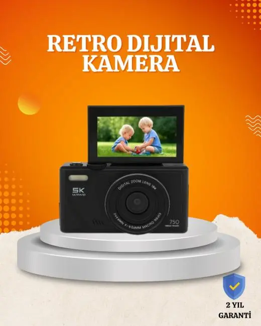 75MP 5K Video Destekli Dijital Kamera 18x Zoom Çok Eksenli Stabilizasyon