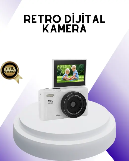 5K UHD Dijital Kamera WiFi Bağlantılı Otofokus 18x Zoom Taşınabilir