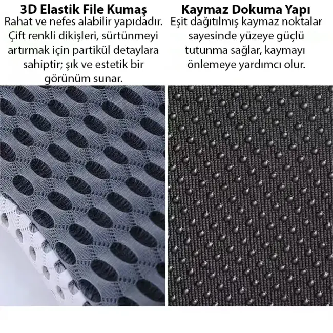 ALLY 4 Boyutlu Hafızalı Ortopedik Nefes Alabilir Çıkarılabilir Ergonomik Ev ve Araç için Oturma Minderi-(5775)