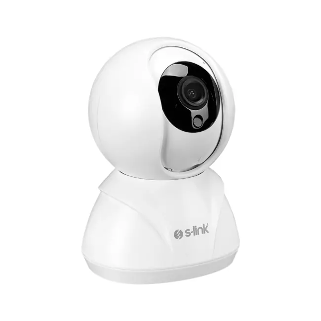 S-LINK SL-IND02 Ev/Bebek Güvenlik Kamerası WiFi 2Mpix 3.6mm Lens 10m. Gece Görüşü Hareket algılama İki Yönlü Ses Micro SD Kartlı TUYA Yazılım(1923)