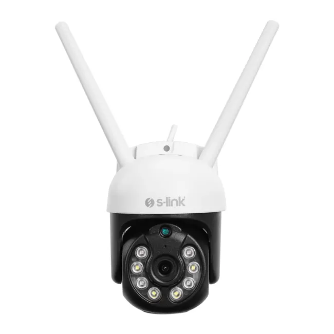 S-LINK SL-PTZ01 Akıllı Güvenlik Kamerası WiFi 3Mpix 28mm Lens 25m. Gece Görüşü Hareket algılama İki Yönlü Ses Micro SD Kartlı TUYA Yazılım(1923)