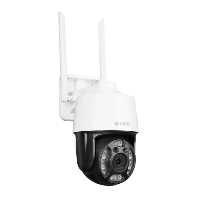 S-LINK SL-PTZ02 Akıllı Güvenlik Kamerası WiFi 3Mpix 28mm Lens 25m. Gece Görüşü Hareket algılama İki Yönlü Ses Micro SD Kartlı TUYA Yazılım(1923)