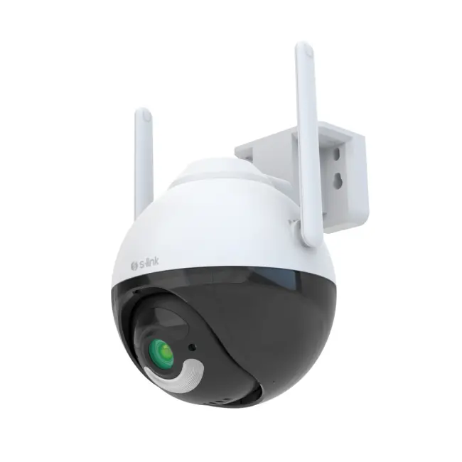 S-LINK SL-PTZ04 Akıllı Güvenlik Kamerası WiFi 4Mpix 3.6mm Lens 25m. Gece Görüşü Hareket algılama İki Yönlü Ses Micro SD Kartlı TUYA Yazılım(1923)