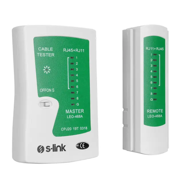 S-LINK SL-468 RJ45 ve RJ11 Tester Kablo Test Cihazı(1923)