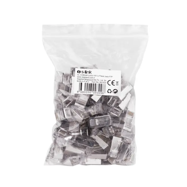 S-LINK SL-COB24P RJ45 Yeni Nesil JAC UTP CAT6 Metal (100lü PAKET)(1923)