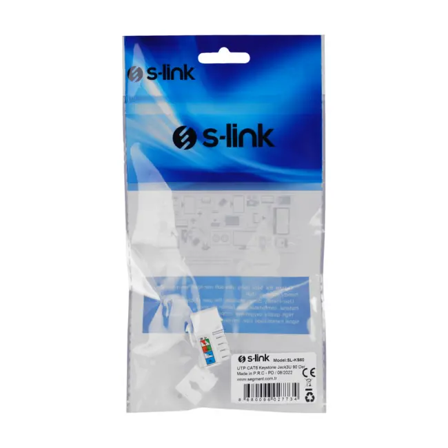 S-LINK SL-KS60 UTP CAT6 Keystone Jack3U 90 Derece(1923)