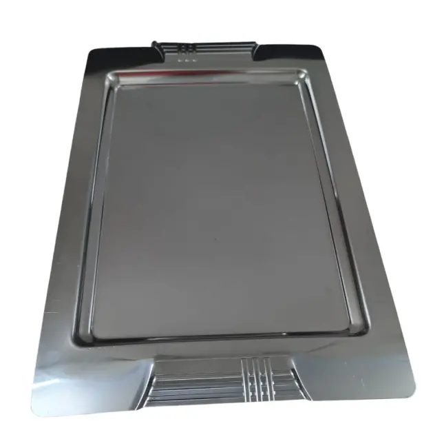 Tepsi - Çelik Kahve Sunum Tepsisi 46 X 30 Cm