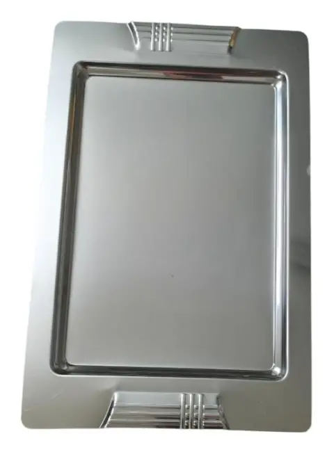 Tepsi - Çelik Kahve Sunum Tepsisi 46 X 30 Cm