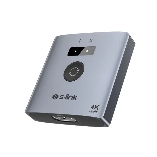 S-LINK SL-LU602C 2xHDMI 1Type-C 4K 60Hz Monitör Çoklayıcı (1PC-2Monitör veya 2PC- 1Monitör) Çift Yönlü Switch(1923)
