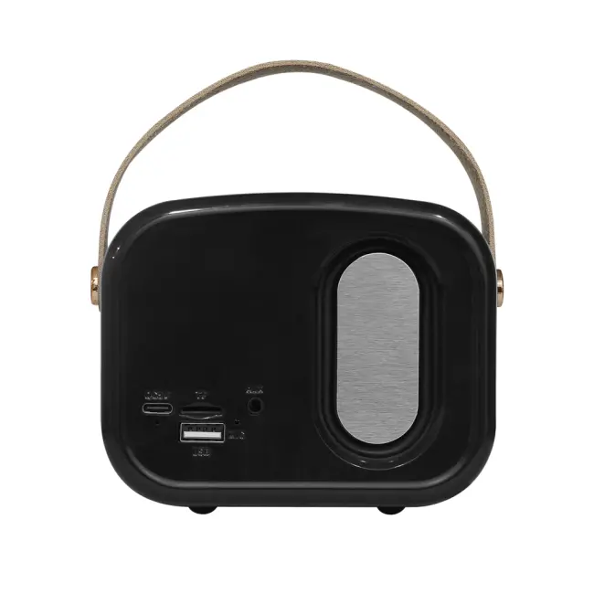 MIKADO MD-24BT Echoes Siyah 3W Taşınabilir USB/TF Kart/Bluetooth 800mAh Klasik Retro Müzik Kutusu(1923)