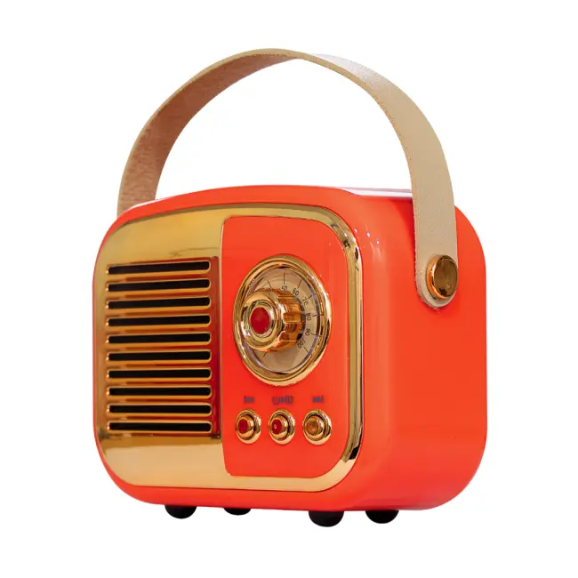 MIKADO MD-24BT Echoes Turuncu 3W Taşınabilir USB/TF Kart/Bluetooth 800mAh Klasik Retro Müzik Kutusu(1923)