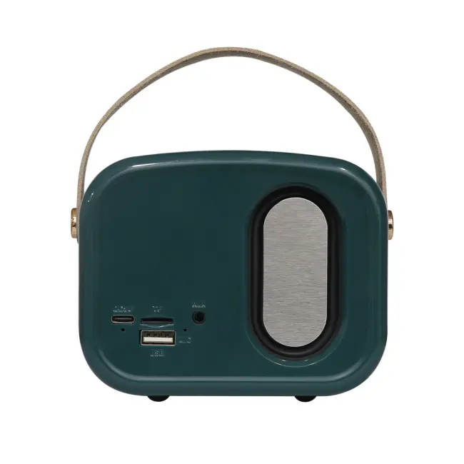 MIKADO MD-24BT Echoes Yeşil 3W Taşınabilir USB/TF Kart/Bluetooth 800mAh Klasik Retro Müzik Kutusu(1923)