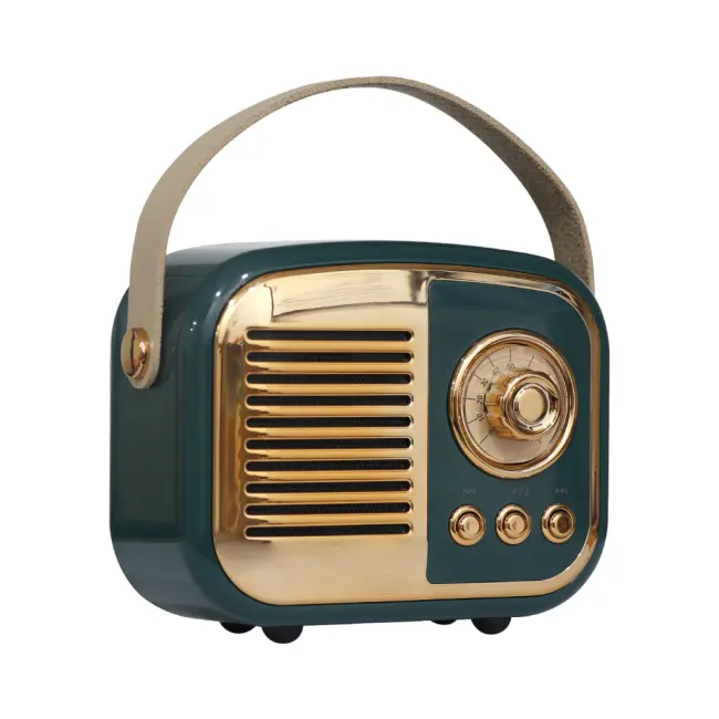 MIKADO MD-24BT Echoes Yeşil 3W Taşınabilir USB/TF Kart/Bluetooth 800mAh Klasik Retro Müzik Kutusu(1923)