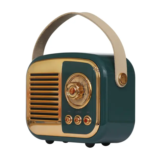 MIKADO MD-24BT Echoes Yeşil 3W Taşınabilir USB/TF Kart/Bluetooth 800mAh Klasik Retro Müzik Kutusu(1923)