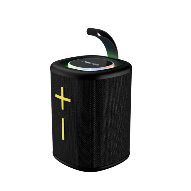 MIKADO MD-26BT 6W Taşınabilir USB/AUX/BT/TF RGB Işıklı 1200mAh IPX66 Su Geçirmez Bluetooth Speaker (Siyah)(1923)