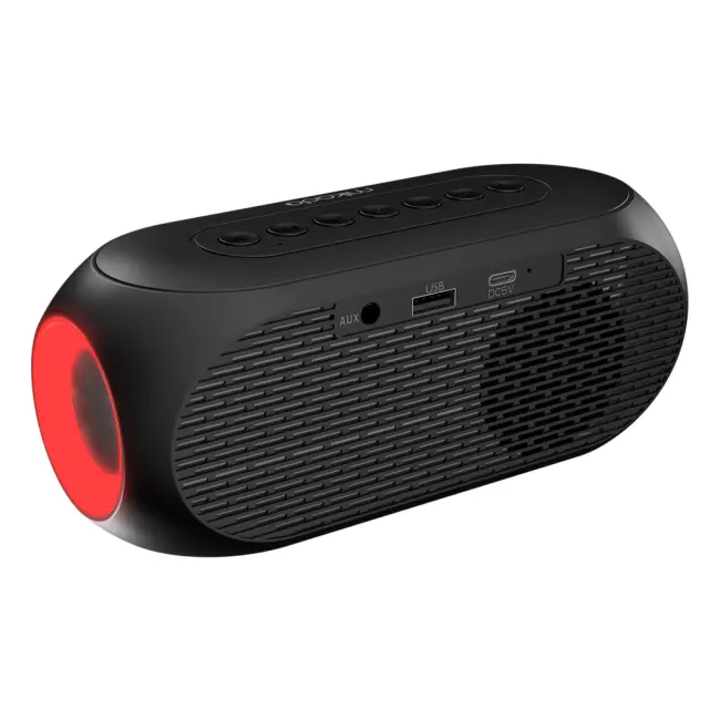 MIKADO MD-W7 Siyah 5W FM Radyo USB AUX Bluetooth Kablosuz Taşınabilir 1200mAh Batarya Alarmlı Saat Derece ve Speaker(1923)