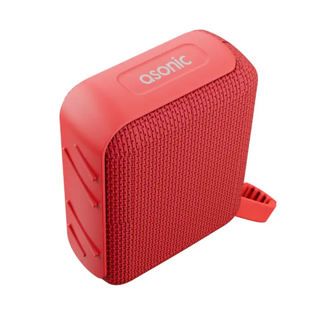 ASONIC AS-03 KIRMIZI 5W BT/USB/TF/TWS 1200mAh Batarya Bluetooth V5.3 Kablosuz Taşınabilir Speaker(1923)