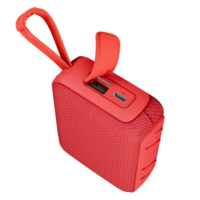 ASONIC AS-03 KIRMIZI 5W BT/USB/TF/TWS 1200mAh Batarya Bluetooth V5.3 Kablosuz Taşınabilir Speaker(1923)