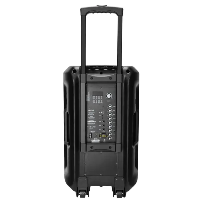 MICROLAB M63 120W Taşınabilir BT/USB/AUX/TF/TWS RGB Işıklı Batarya 2adet UHF Mikrofon Karaoke/Parti Bluetooth Speaker(1923)