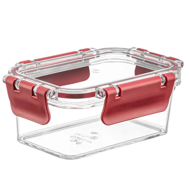 3 Adet Akrilik Saklama Kabı Vakumlu Dikdörtgen Erzak Bakliyat Kabı - 900 Ml