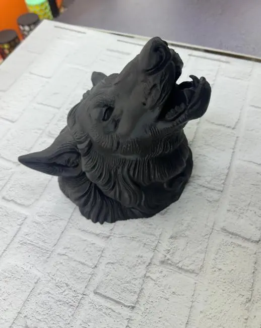 Dekoratif Asılabilir Siyah Ayı Başı 3D Duvar Heykeli 25x19 cm