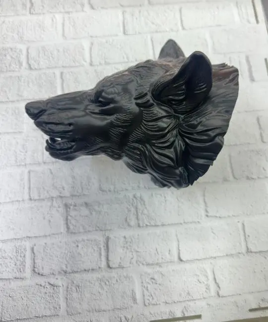 Siyah Ayı Figürü Duvar Dekoru Asılabilir Hediyelik Heykel 25x19 cm (Kopya)