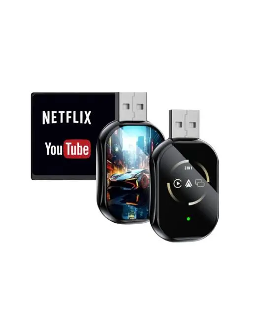 Kablosuz CarPlay Android Auto Adaptörü Otomatik Eşleşme