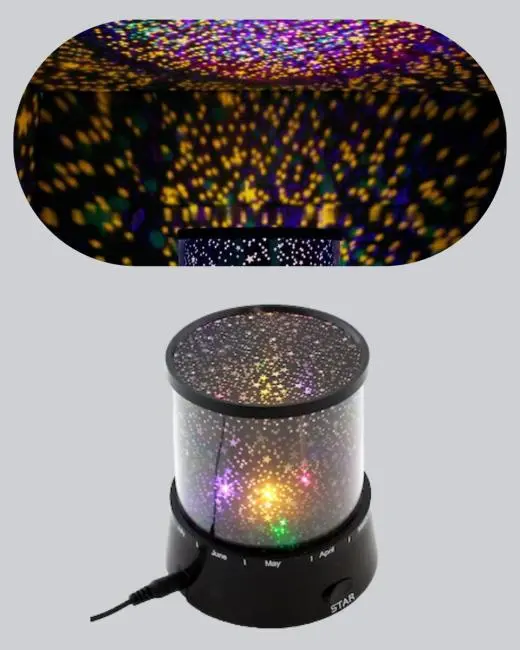 Galaxy Efektli LED Projektör Taşınabilir Yıldız Gece Lambası