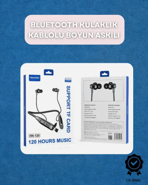 Bluetooth 5.0 Kablosuz Kulaklık – Uzun Pil Ömrü ve Ergonomik Tasarım
