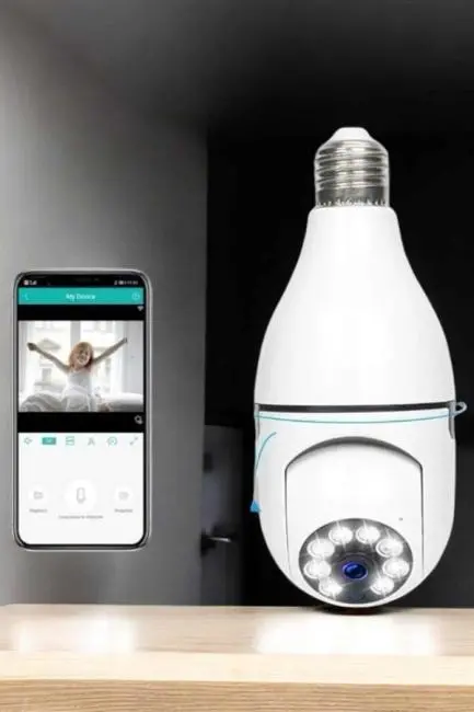 Güvenlik Kamerası Wifi Kamera Duylu Ev Kamerası Wifi Bağlantılı Dönebilen