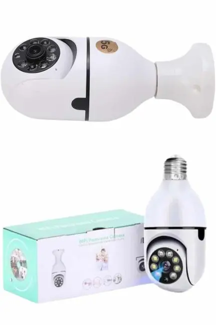 Güvenlik Kamerası Wi-Fi Özellikli 360 Derece Full Hd 1080p Ampül Kamera