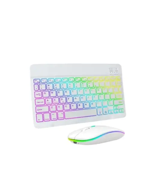 Çoklu Cihaz Uyumlu Kablosuz Klavye Mouse Seti Aydınlatmalı