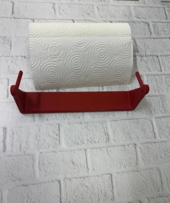 Kırmızı Peçete Askısı Mutfak Duvar Tipi Peçetelik Organizer