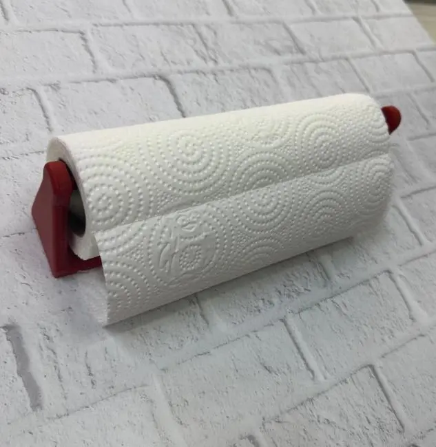 Kırmızı Peçete Askısı Mutfak Duvar Tipi Peçetelik Organizer