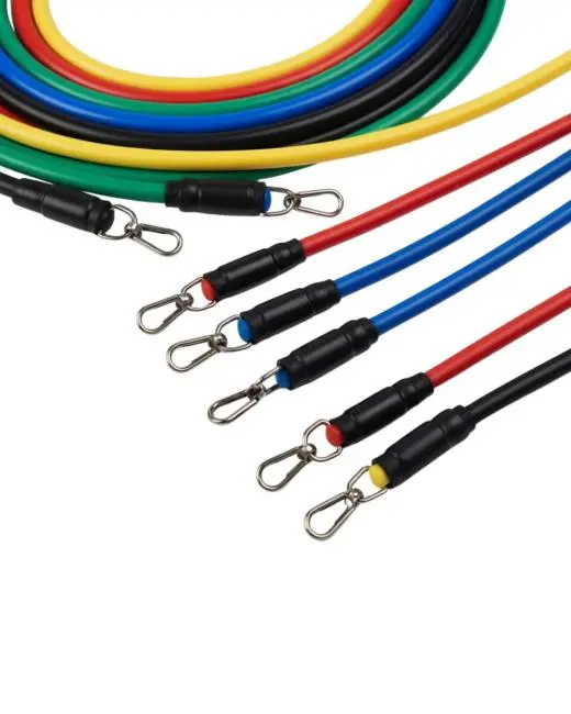 Direnç Seviyeli Pilates ve Fitness Egzersiz Bandı Seti Kapı Askılı