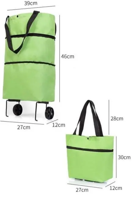 Alışveriş Çantası Katlanabilir Pazar Arabası Tekerlekli Pazar Arabası Katlanabilir