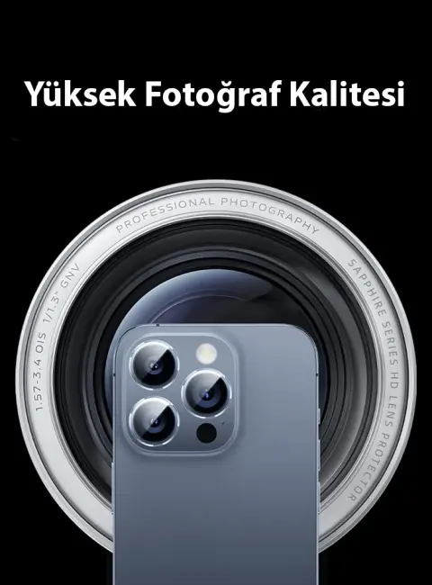 Baseus iPhone 15/15 Plus için Sapphire Serisi HD Cam Kamera Koruyucu-(5775)
