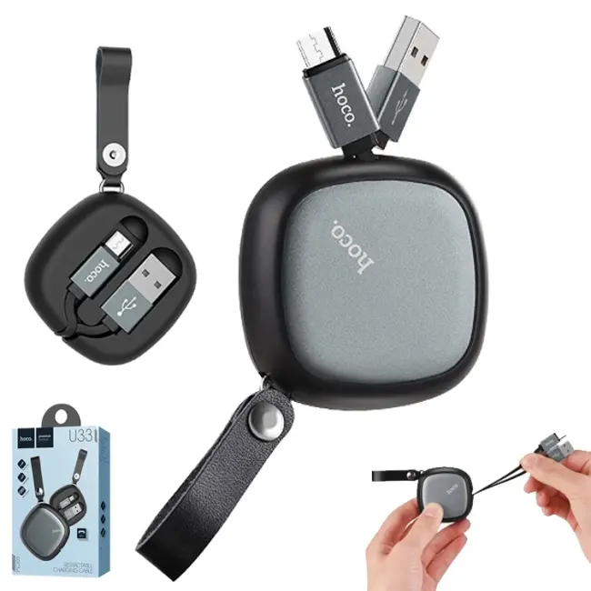 Hoco U33 Taşıma Çantalı  Mikro Usb Kablo-(5775)