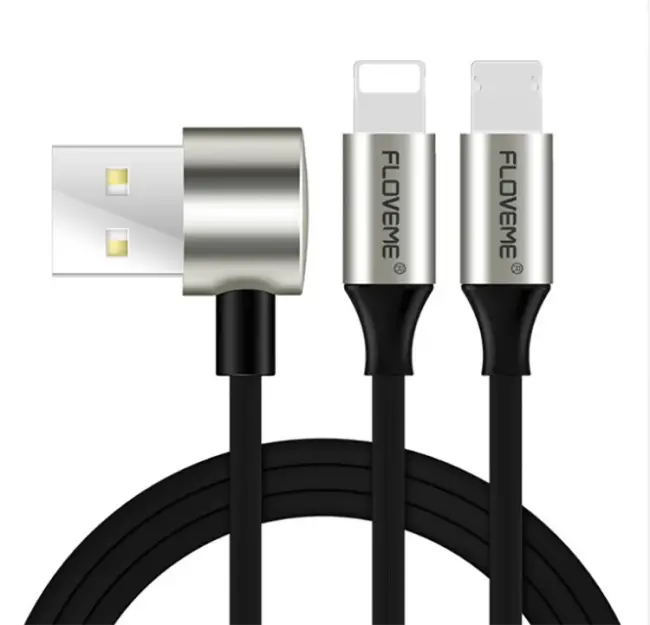 Floveme 2 İn1 İPhone 14-13-1211 Ve Micro Usb Şarj Kablosu-(5775)