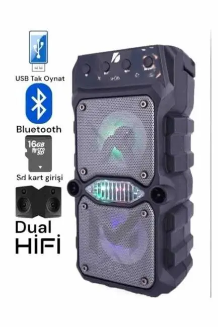 Ses Bombası Kablosuz Bluetooth Hoparlör Çift Çıkışlı Yüksek Ses Kaliteli Hoparlör