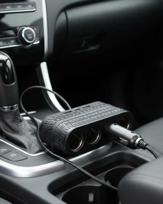 Araç Çakmak Çoklayıcı 4 Çıkışlı 2 USB ve Type C Girişli Çok Fonksiyonlu Şarj Ünitesi