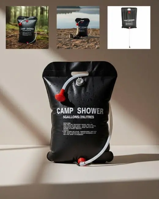 Güneş Enerjili Dış Mekan Duşu 20 Litre Dayanıklı PVC Kamp Duş Sistemi