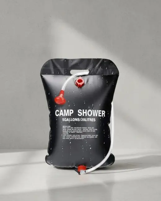 Solar Kamp Duşu 20 Litre Taşınabilir Şeffaf Su Seviyeli Dış Mekan Duş Sistemi