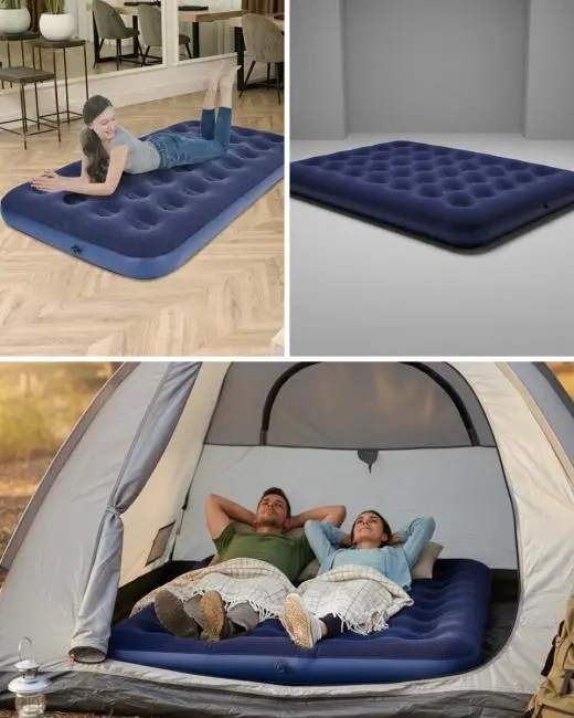 Çok Amaçlı Şişme Hava Yatağı Çift Kişilik Hızlı Şişirme Vanalı